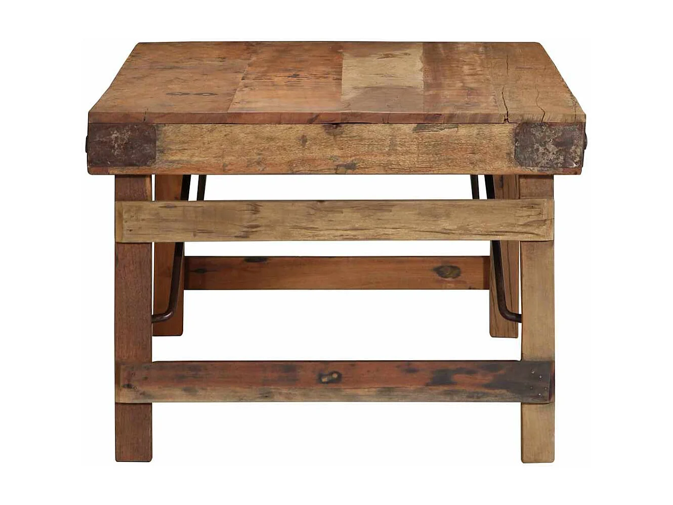 Couchtisch-Wohnzimmertisch-Beistelltische Braun 110x55x40 cm recyceltes Massivholz SHL36994