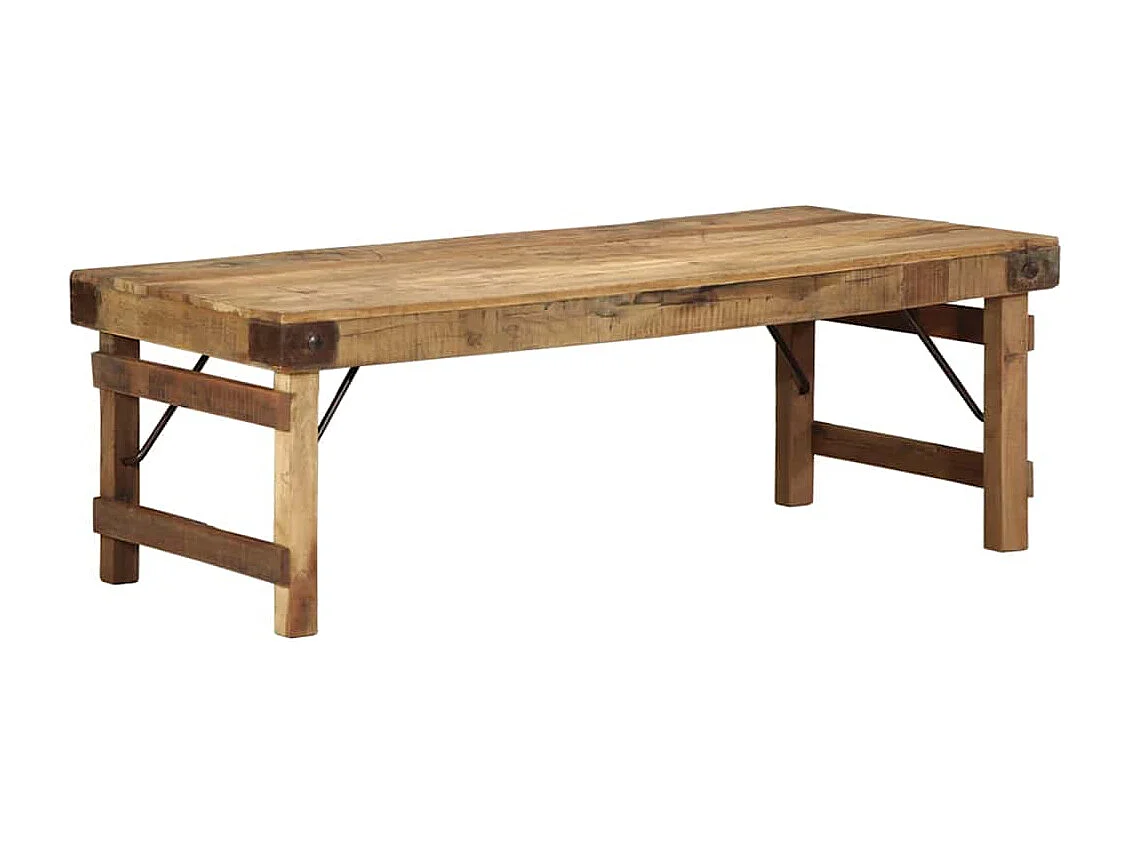 Couchtisch-Wohnzimmertisch-Beistelltische Braun 110x55x40 cm recyceltes Massivholz SHL36994