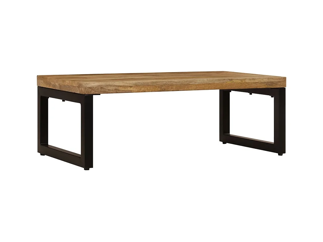 Table basse salon-Table d'appoint 100x50x35 cm Bois de manguier solide et acier SHL23072