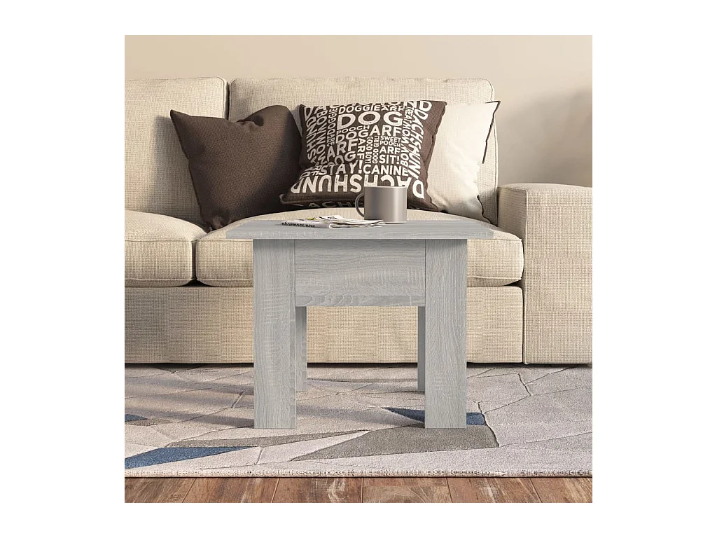 Mesa de centro | Mesa auxiliar madera contrachapada blanco 90x50x36,5 cm SHL44330