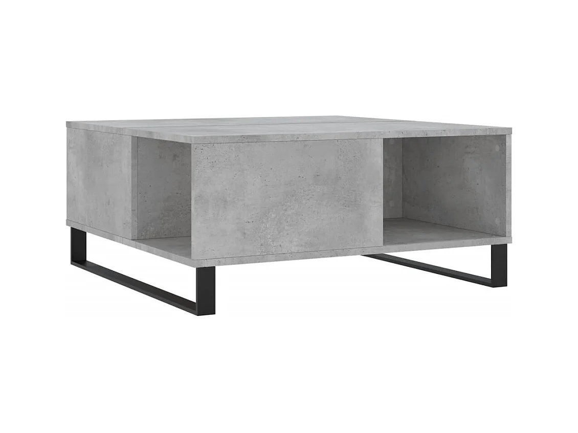 Table basse salon-Table d'appoint gris béton 80x80x36,5 cm bois d'ingénierie SHL40416
