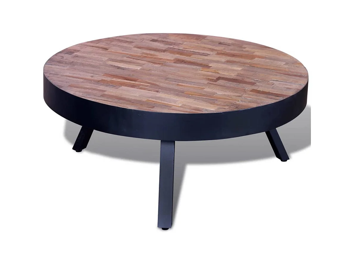 Mesa de centro | Mesa auxiliar salon con LED madera ingeniería roble Sonoma 40x40x30cm SHL2807