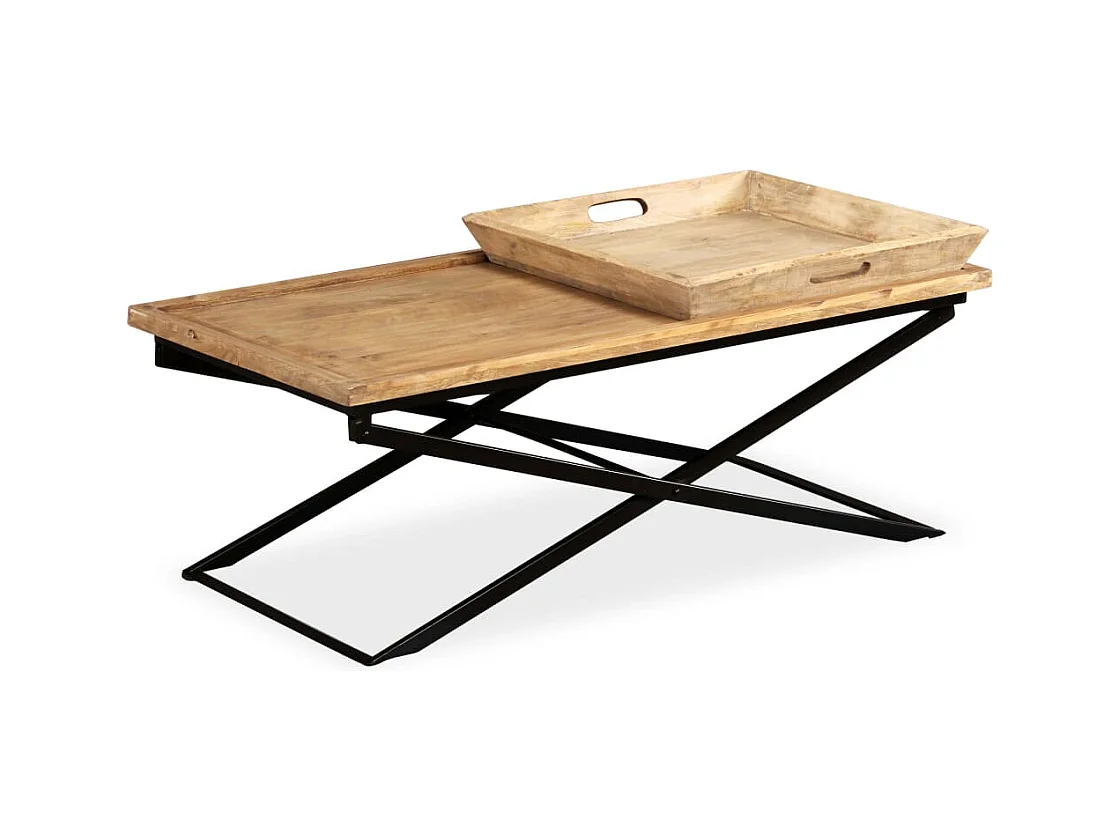 Mesa de centro | Mesa de café | Mesa auxiliar 2 piezas Natural 49x49x28 cm SHL1653