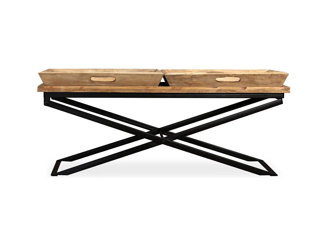 Mesa de centro | Mesa de café | Mesa auxiliar 2 piezas Natural 49x49x28 cm SHL1653