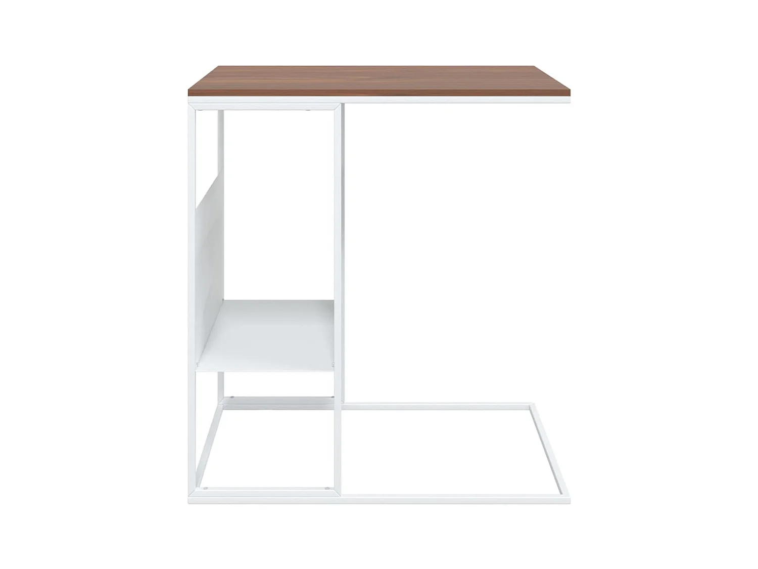 Mesa de centro | Mesa auxiliar acero laminado en frío blanco 101,5x50x43,5 cm SHL4338
