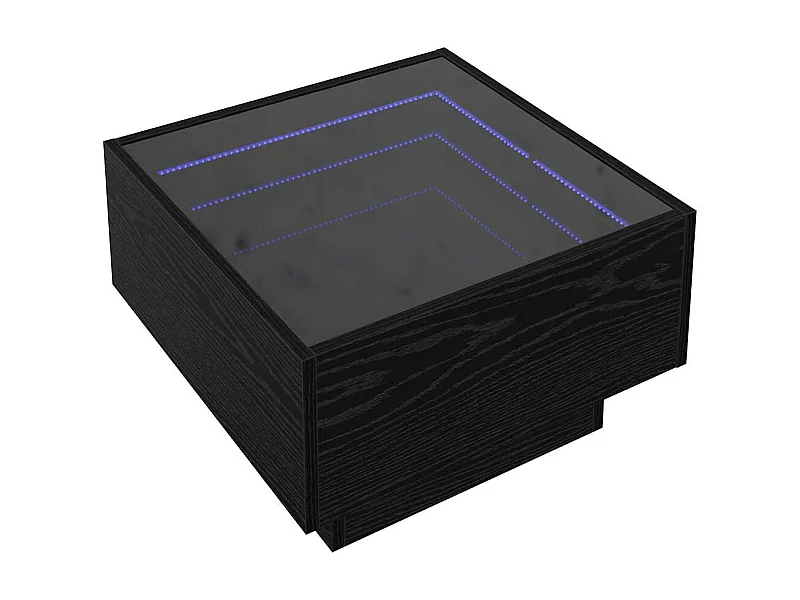 Table basse salon-Table d'appoint Chêne noir 50x50x30 cm Bois d'ingénierie SHL94226