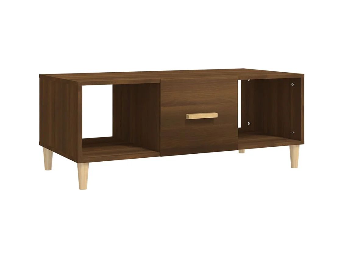 Mesa de centro | Mesa auxiliar madera contrachapada negro 60x44,5x45 cm SHL2615