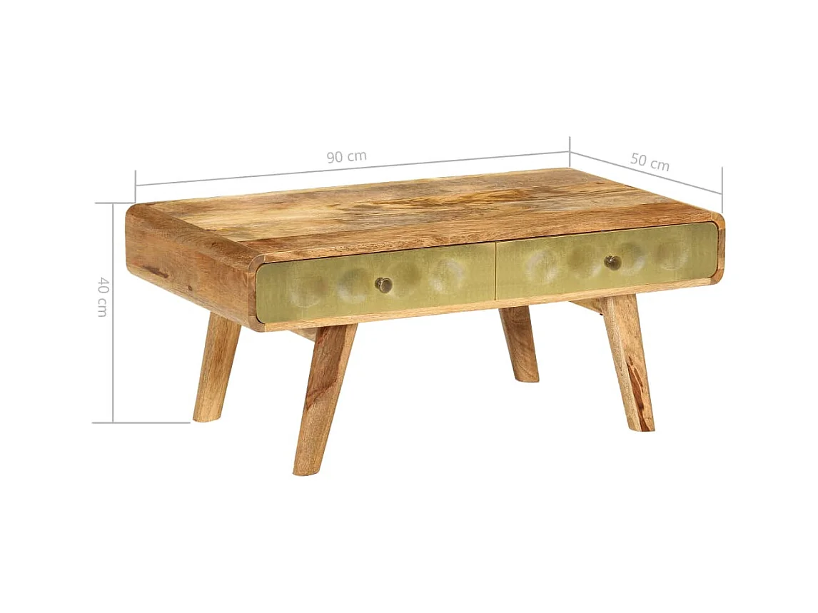 Mesa de centro | Mesa de café | Mesa auxiliar Gris hormigón 103.5x60x35 cm SHL3301