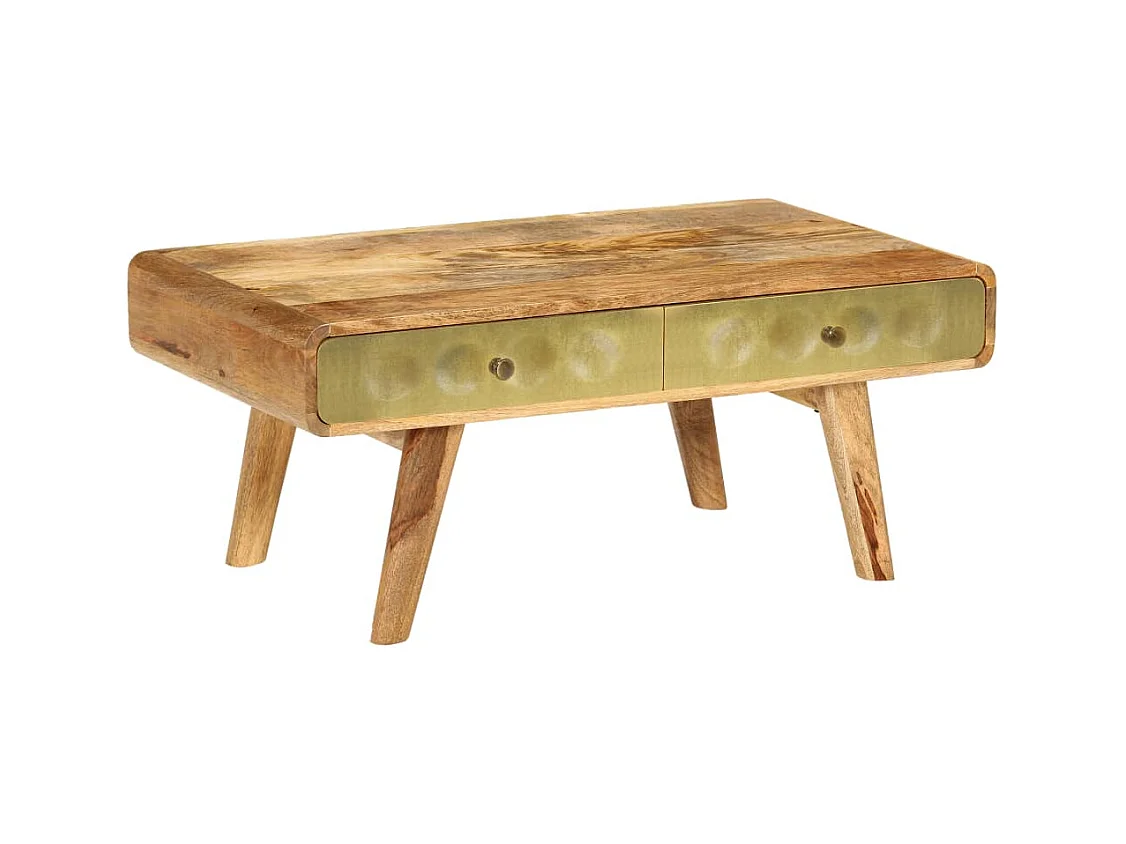 Table basse salon-Table d'appoint Bois de manguier massif 90x50x40 cm SHL88063