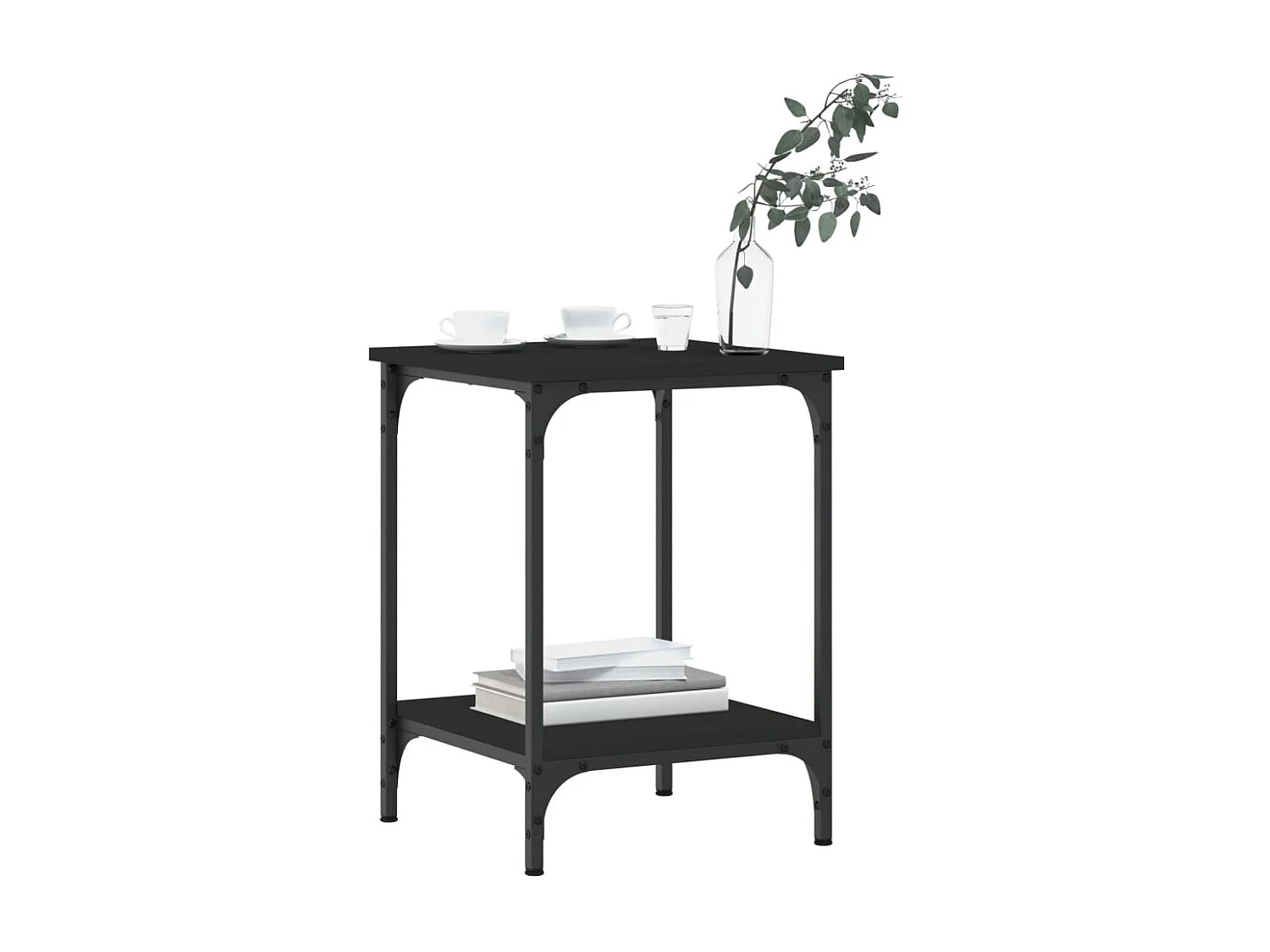 Table basse salon-Table d'appoint noir 40x40x55 cm bois d'ingénierie SHL39138