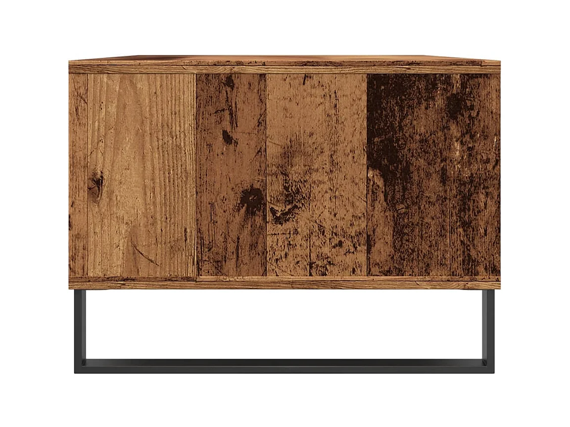 Table basse salon-Table à thé avec rangement vieux bois 90x50x36,5 cm bois d'ingénierie SHL86044