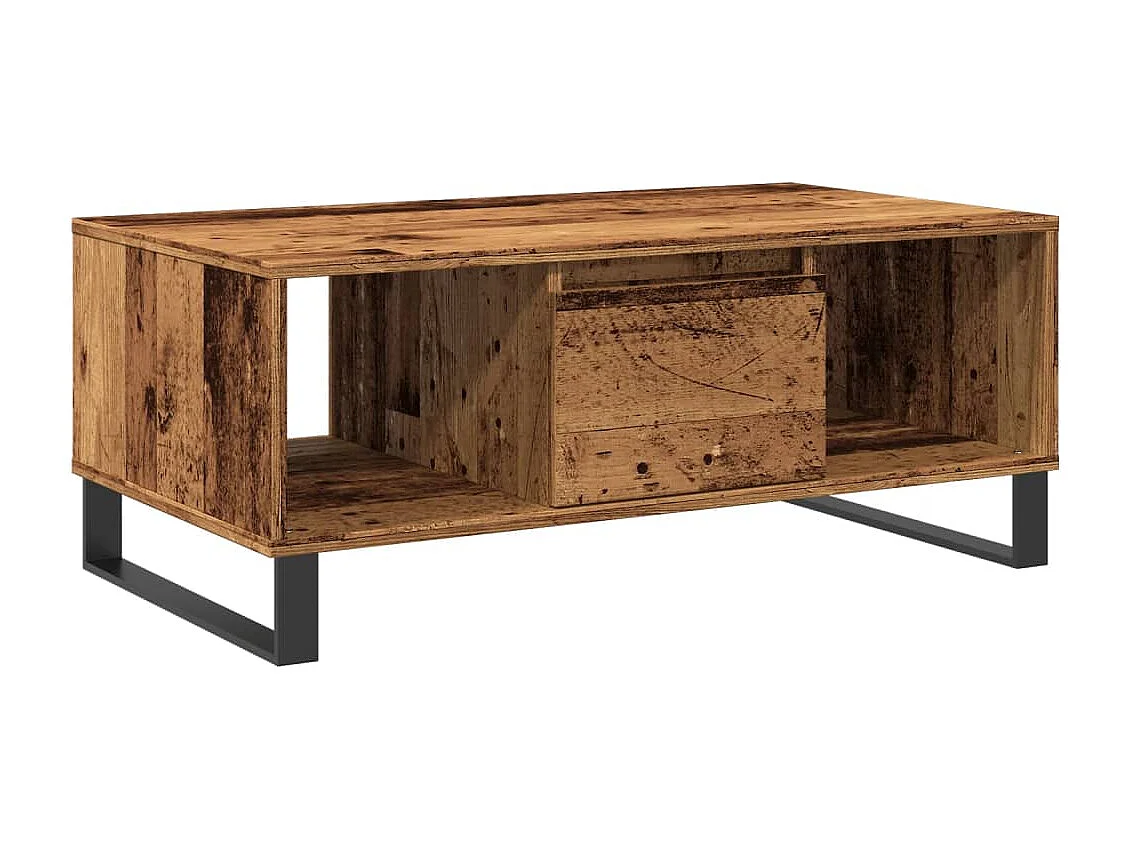 Couchtisch-Wohnzimmertisch-Beistelltische Altholz-Optik 90x50x36,5 cm Holzwerkstoff SHL44230