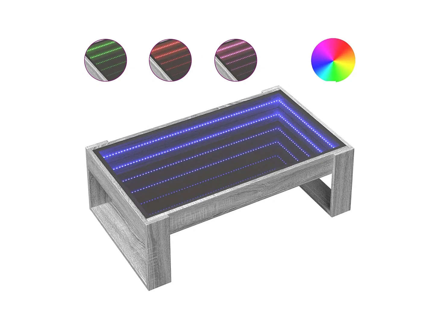 Mesa de centro-Mesa auxiliar madera de ingeniería gris Sonoma 102x55x42 cm SHL3115
