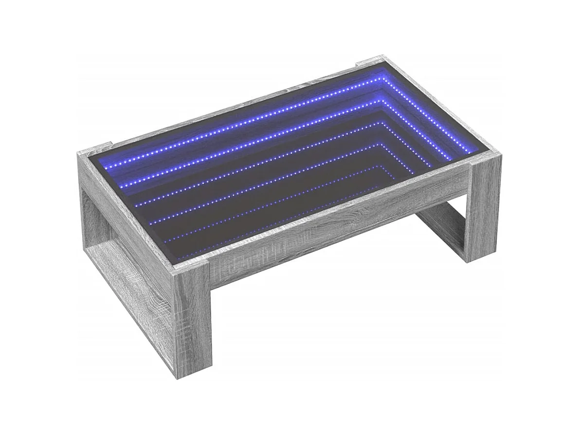 Mesa de centro-Mesa auxiliar madera de ingeniería gris Sonoma 102x55x42 cm SHL3115