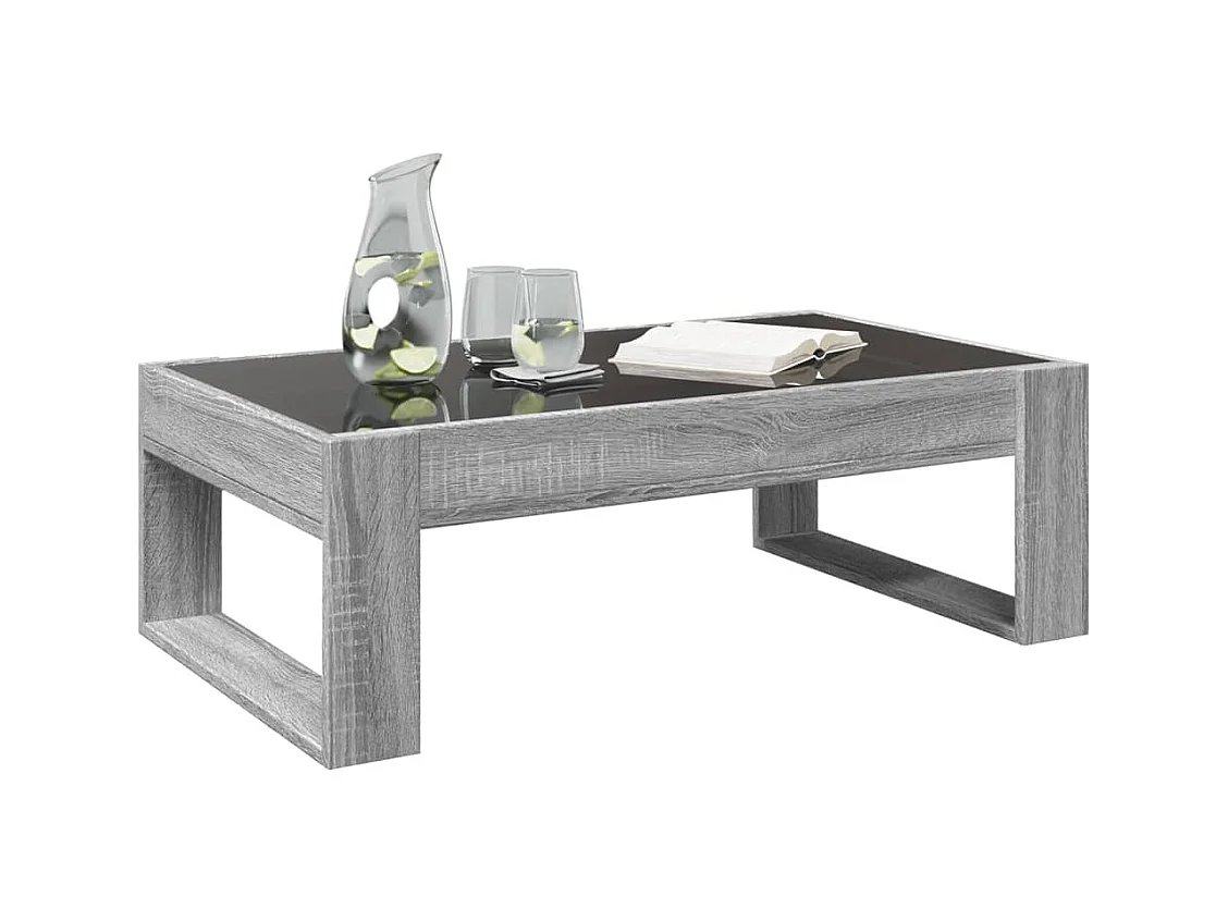 Mesa de centro-Mesa auxiliar madera de ingeniería gris Sonoma 102x55x42 cm SHL3115