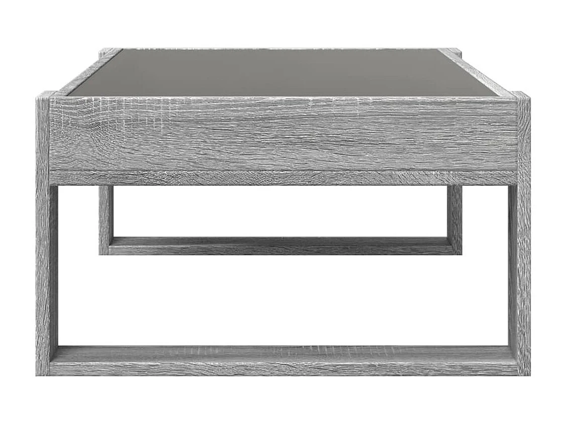 Couchtisch mit Infinity-LED | Beistelltische | Sofatisch Grau Sonoma 90x53x30 cm SHL97872