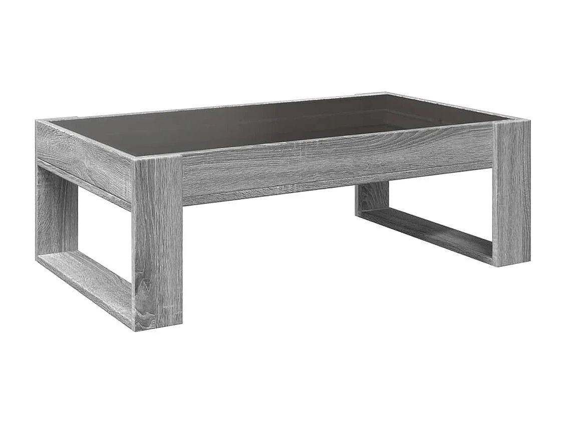 Couchtisch mit Infinity-LED | Beistelltische | Sofatisch Grau Sonoma 90x53x30 cm SHL97872