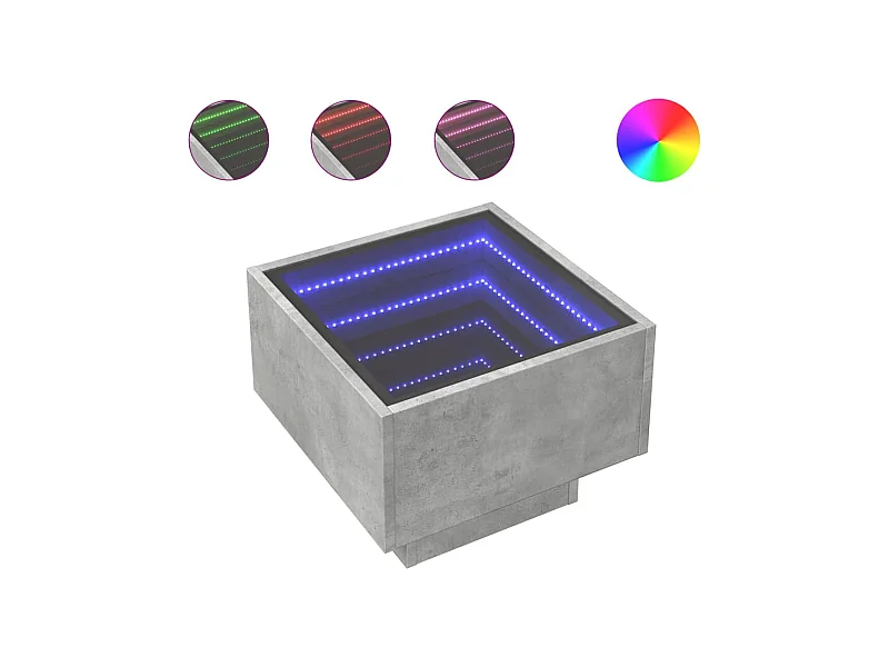 Mesa de centro-Mesa auxiliar madera contrachapada gris hormigón 100x48x40 cm SHL3109