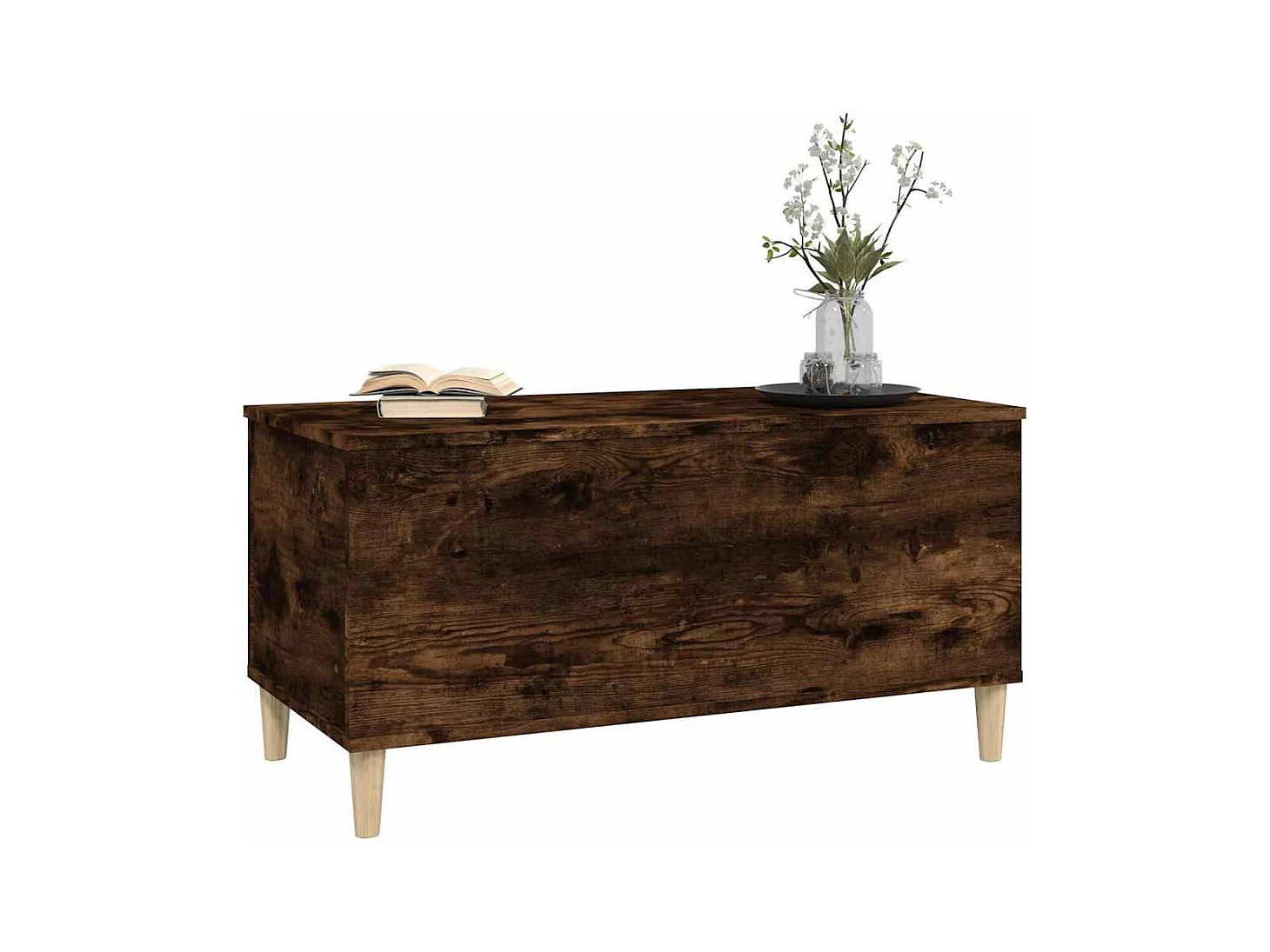 Mesa de centro | Mesa auxiliar madera contrachapada roble ahumado 90x50x40 cm SHL4701