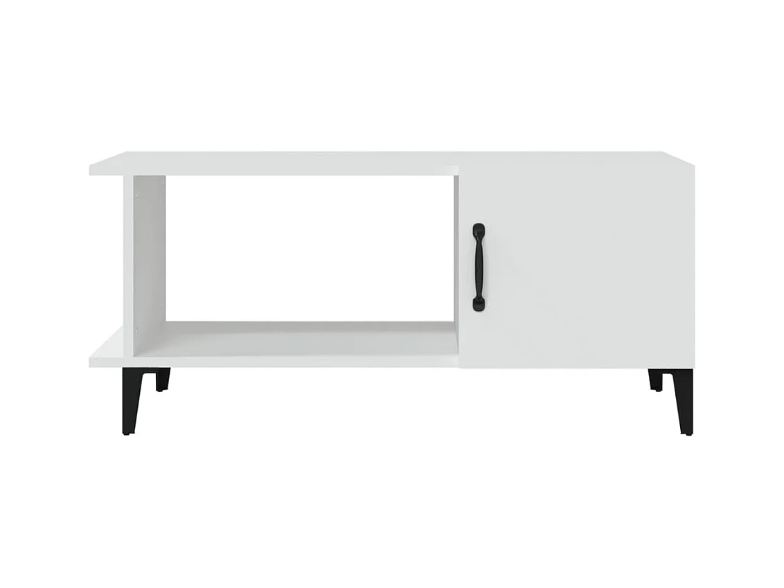 Mesa de centro | Mesa auxiliar madera contrachapada blanco 90x44,5x45 cm SHL4692