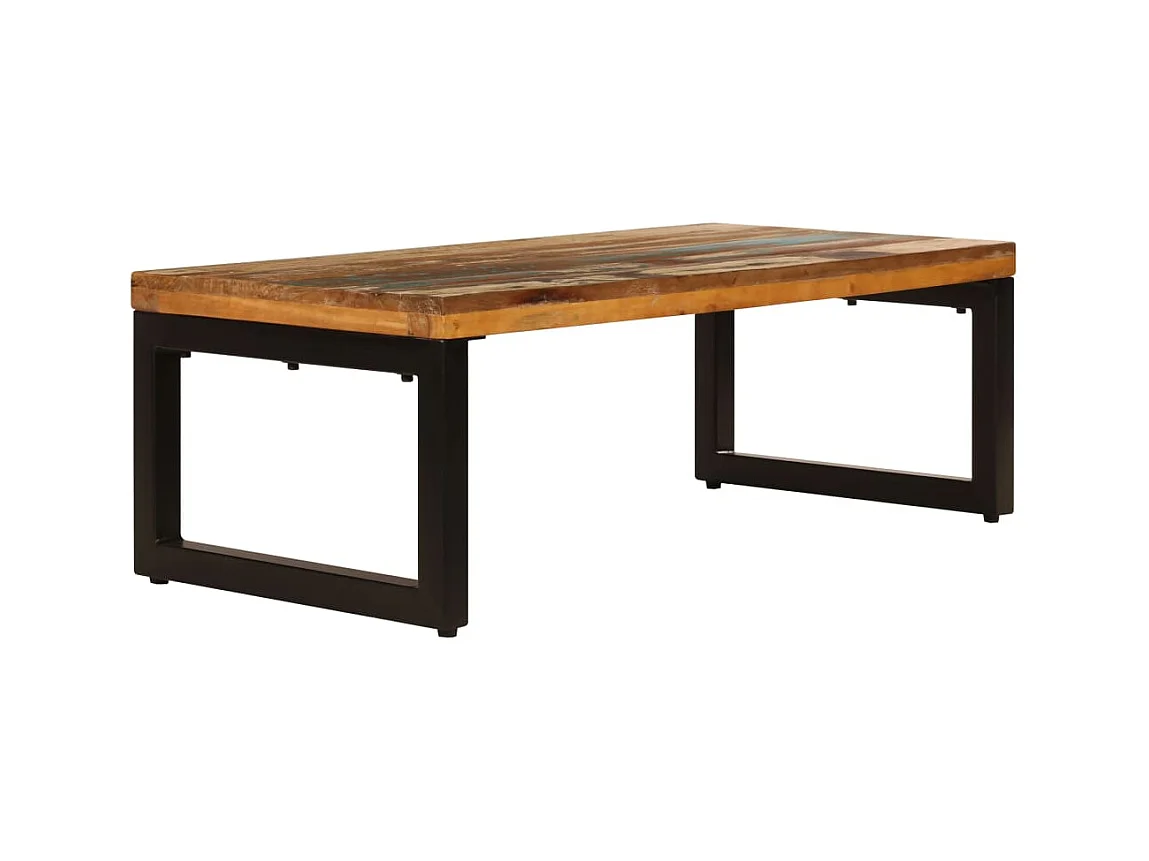 Table basse salon-Table d'appoint 100x50x35 cm Bois de récupération solide et acier SHL5474
