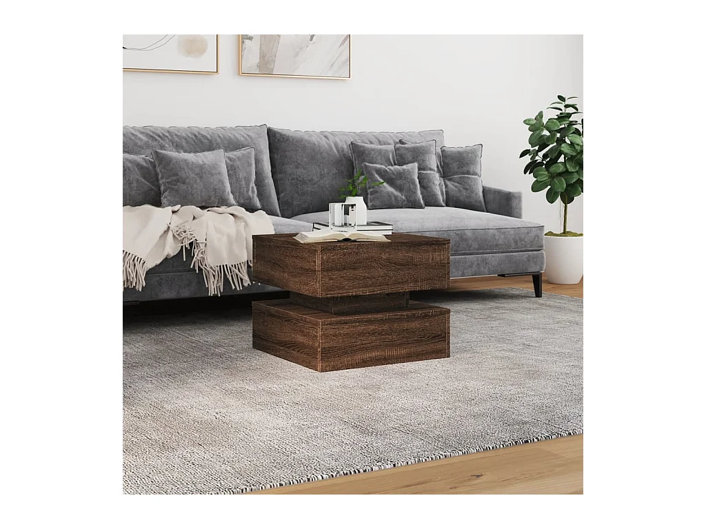 Mesa de centro-Mesa auxiliar de madera maciza de pino 90x49x40,5 cm SHL3144