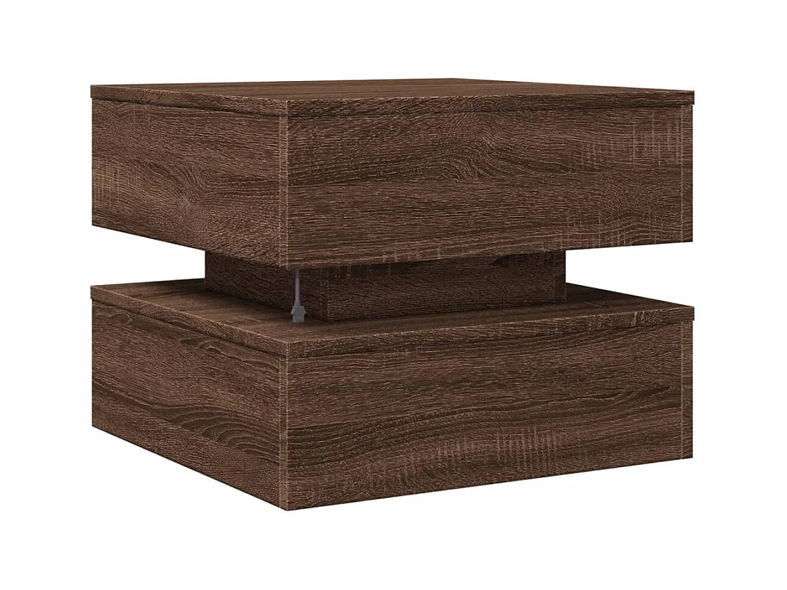 Mesa de centro-Mesa auxiliar de madera maciza de pino 90x49x40,5 cm SHL3144