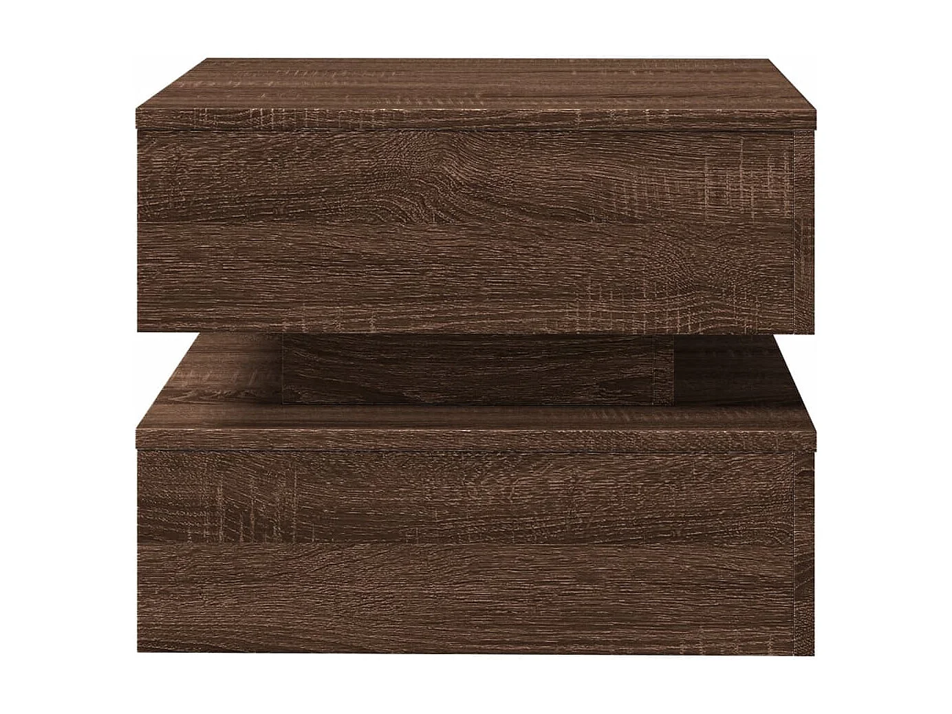 Table basse salon-Table d'appoint avec lumières LED chêne marron 50x50x40 cm SHL57423