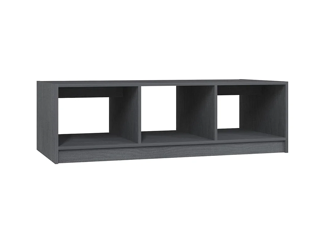Table basse salon-Table d'appoint gris 110x50x34 cm bois de pin massif SHL62618