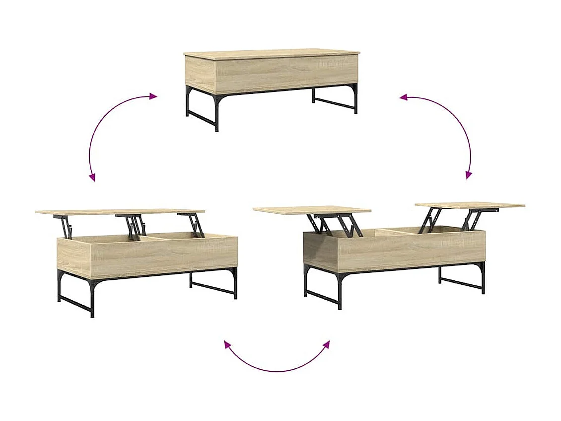 Mesa de centro-Mesa auxiliar de madera maciza reciclada negra en forma de bol SHL3312