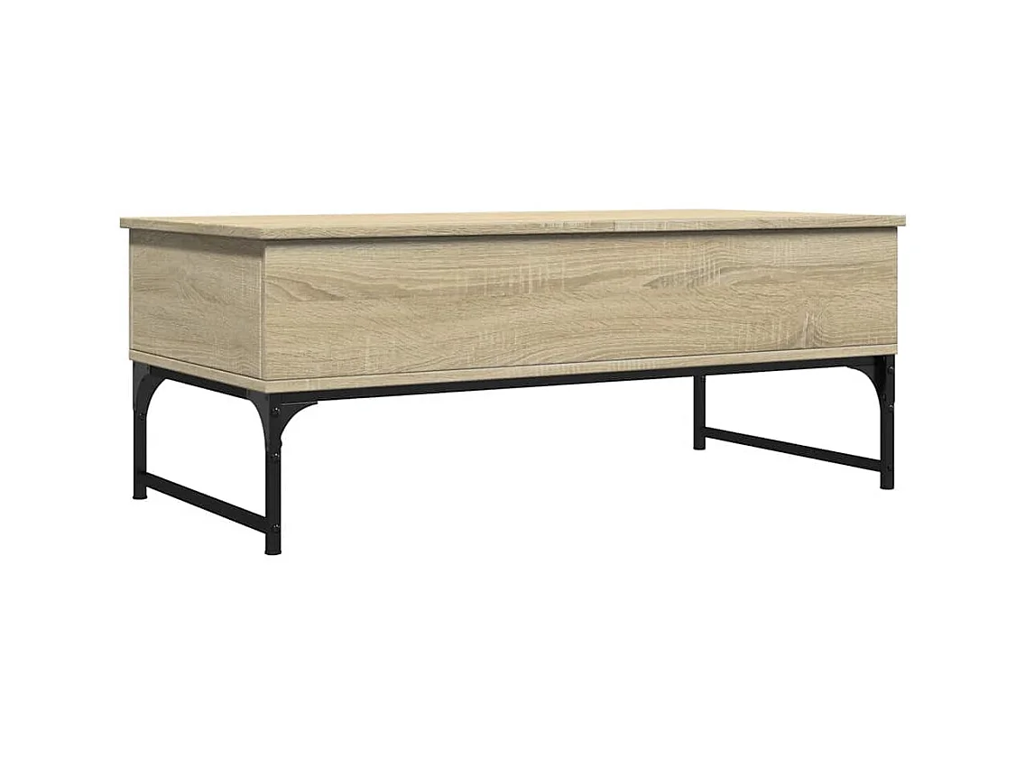 Table basse salon-Table d'appoint chêne sonoma 100x50x40cm bois d'ingénierie et métal SHL46538