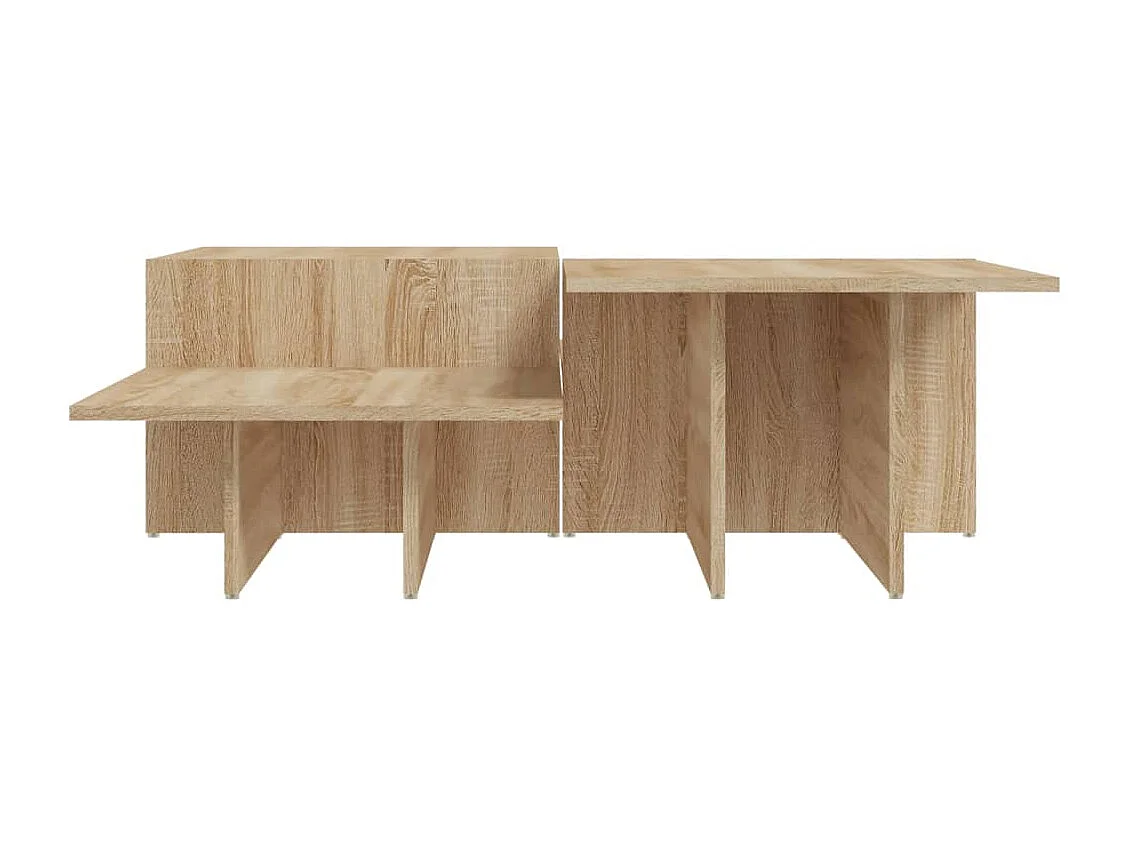 Couchtisch 2er Set-Sofatisch-Beistelltische Sonoma-Eiche Holzwerkstoff SHL15877