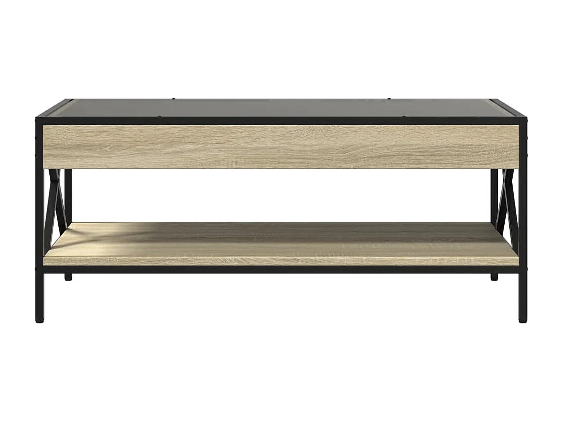 Table basse salon-Table d'appoint avec LED infini chêne sonoma 90x50x38 cm SHL47001