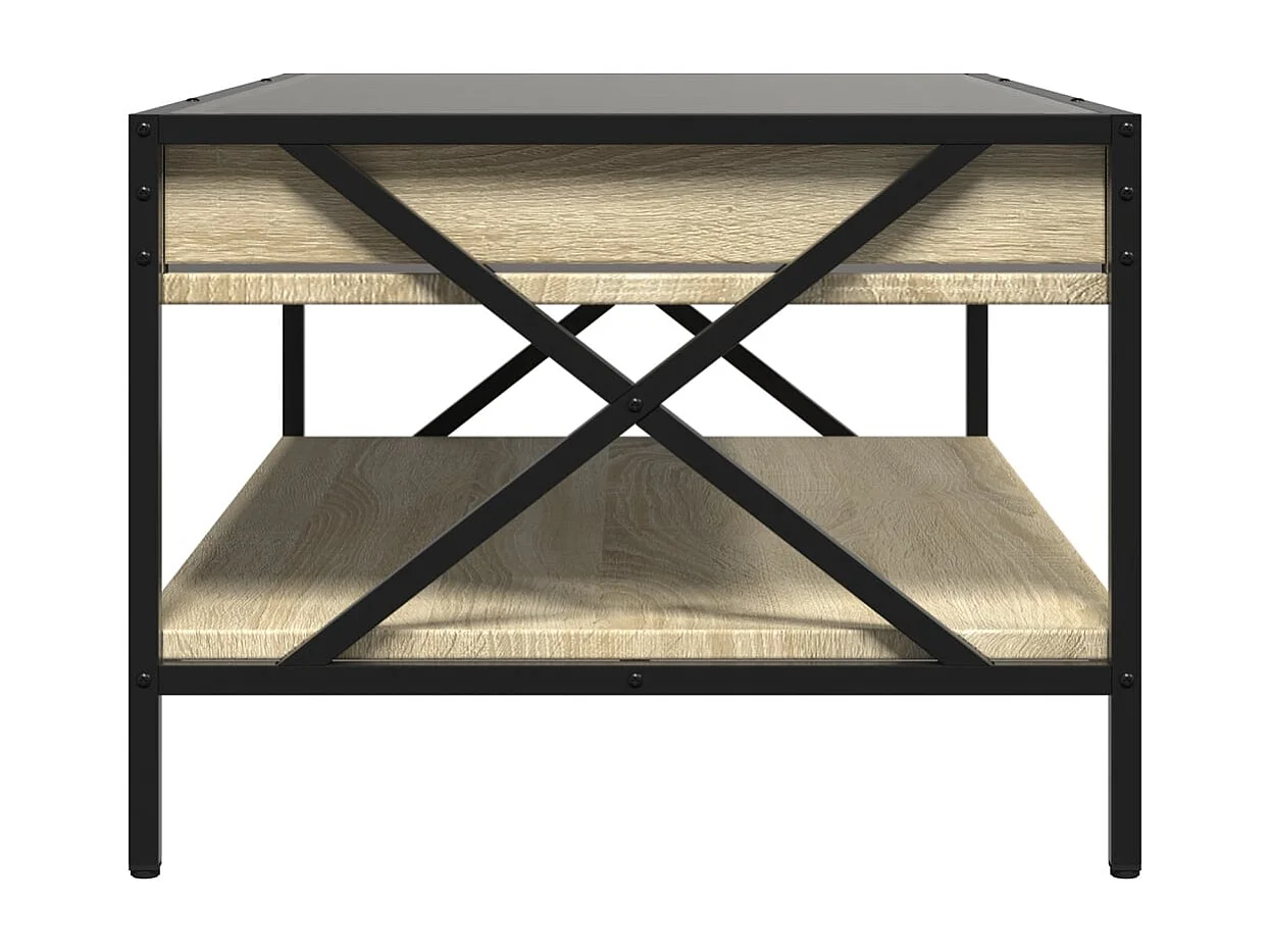 Table basse salon-Table d'appoint avec LED infini chêne sonoma 90x50x38 cm SHL47001