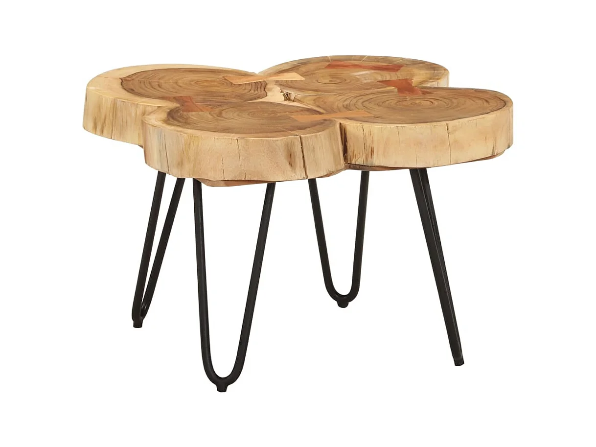 Mesa de centro | Mesa auxiliar con Infinity LED roble ahumado 90x50x38 cm SHL2449