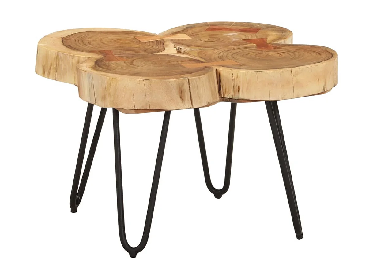 Couchtisch-Sofatisch-Beistelltische 36 cm 4 Stämme Massivholz Akazie SHL53613