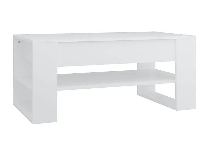 Salontafel | Woonkamertafel | Bijzettafel 102x55x45 cm bewerkt hout wit