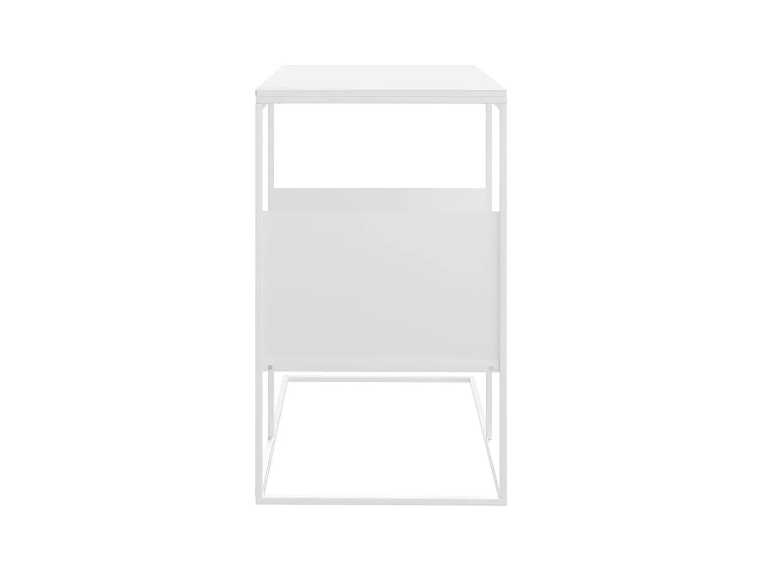 Mesa de centro | Mesa auxiliar acero laminado en frío blanco 68,5x50x43,5 cm SHL261364