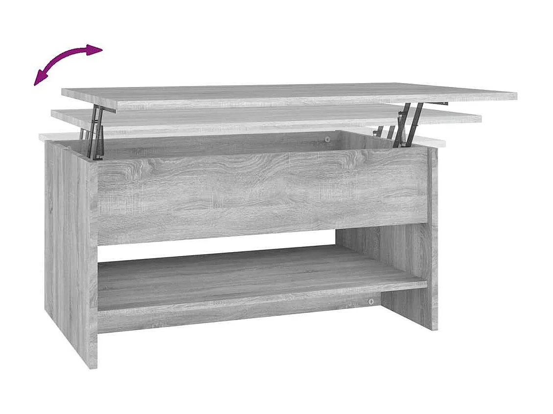 Mesa de centro | Mesa auxiliar madera contrachapada roble ahumado 50x50x40 cm SHL2230