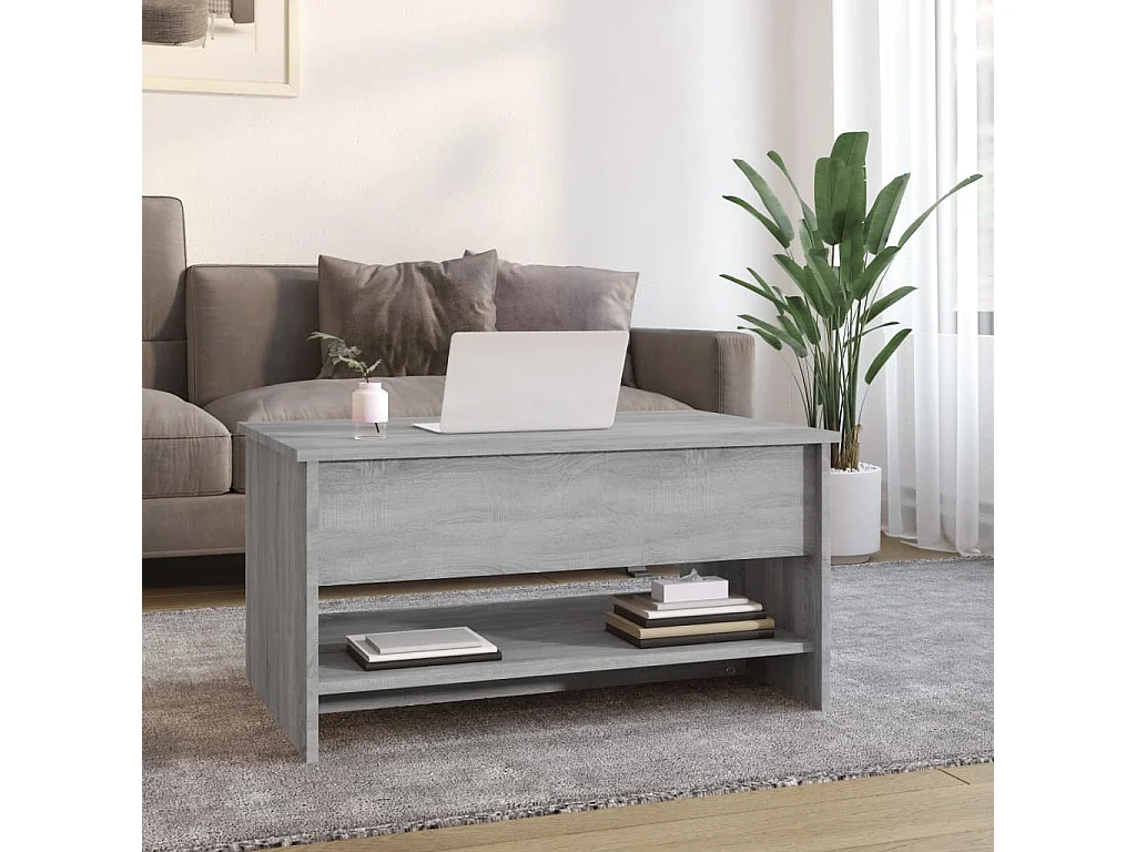 Couchtisch-Sofatisch-Beistelltische Grau Sonoma 80x50x40 cm Holzwerkstoff SHL54258