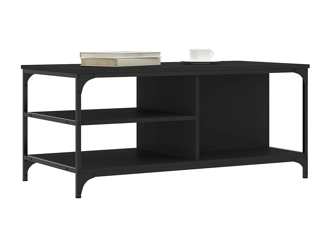 Couchtisch-Wohnzimmertisch-Beistelltische Schwarz 100x50x45 cm Holzwerkstoff SHL31010