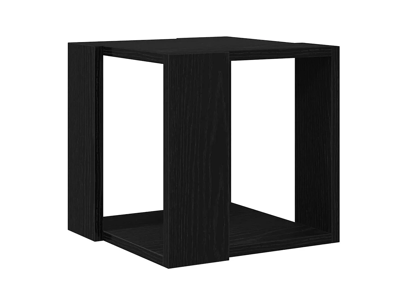 Table basse salon-Table d'appoint Chêne noir MDF 32x32x30 cm Simple Carré SHL64483