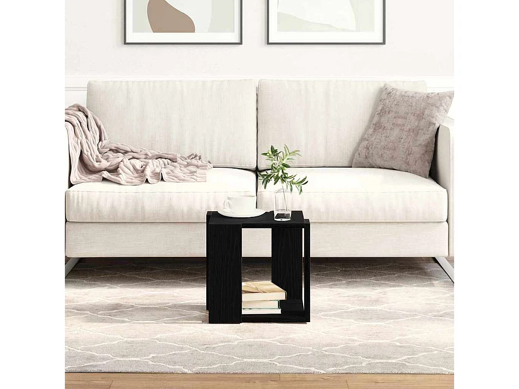 Mesa de centro | Mesa de apoio Carvalho preto 32x32x30 cm