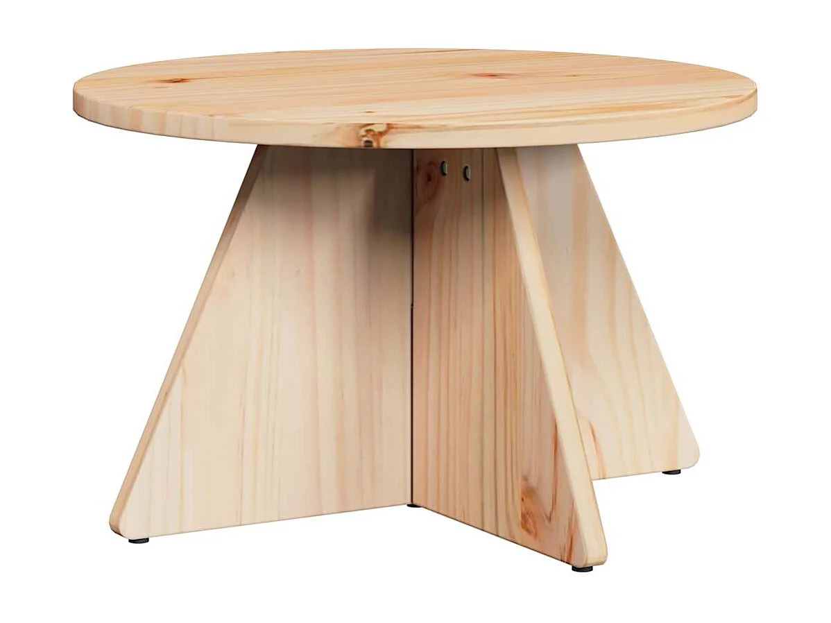 Salontafel Set van 3 | Woonkamertafel | Bijzettafel Naturel 49 x 49 x 30 cm Massief grenenhout