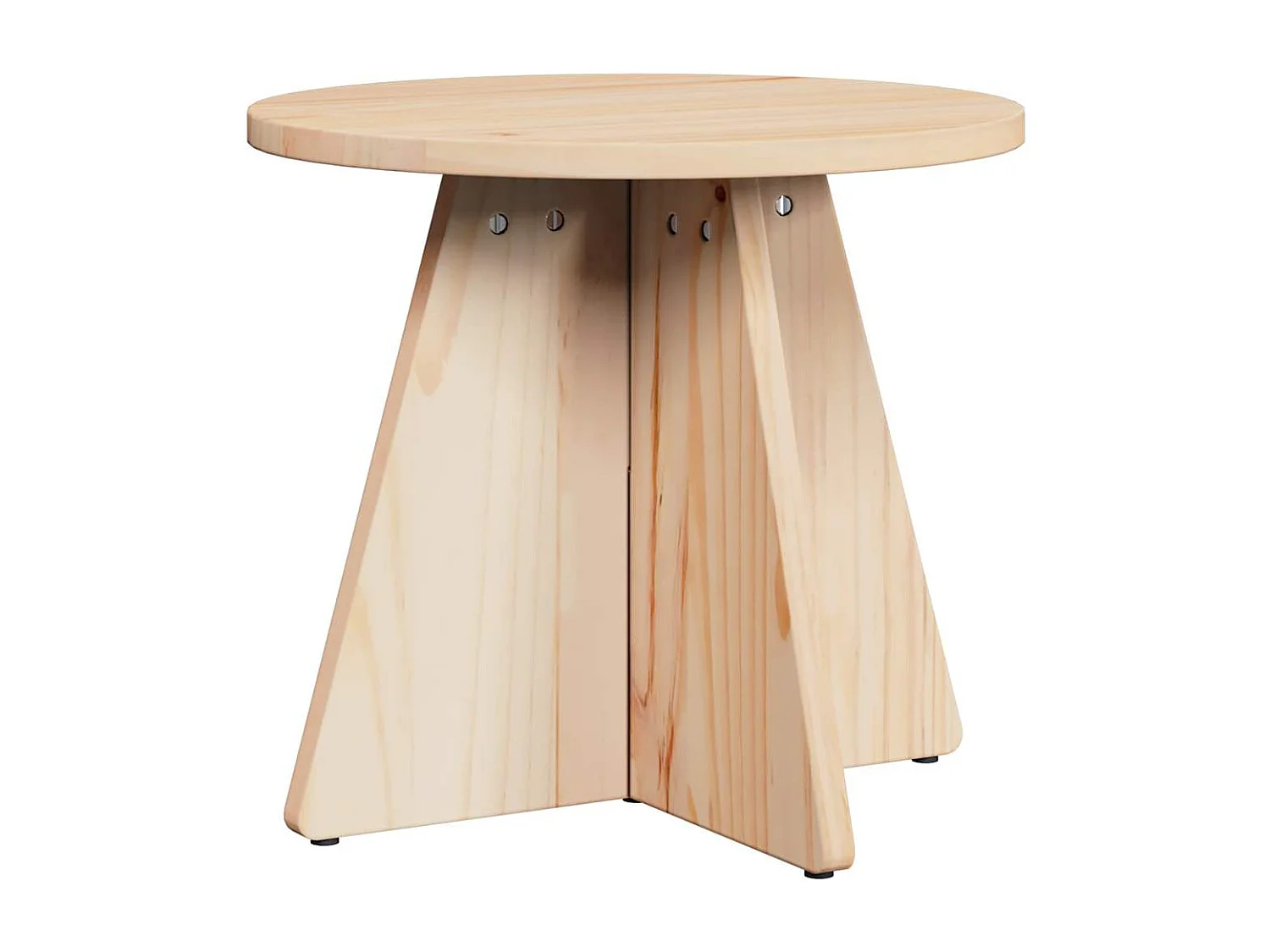 Salontafel Set van 3 | Woonkamertafel | Bijzettafel Naturel 49 x 49 x 30 cm Massief grenenhout