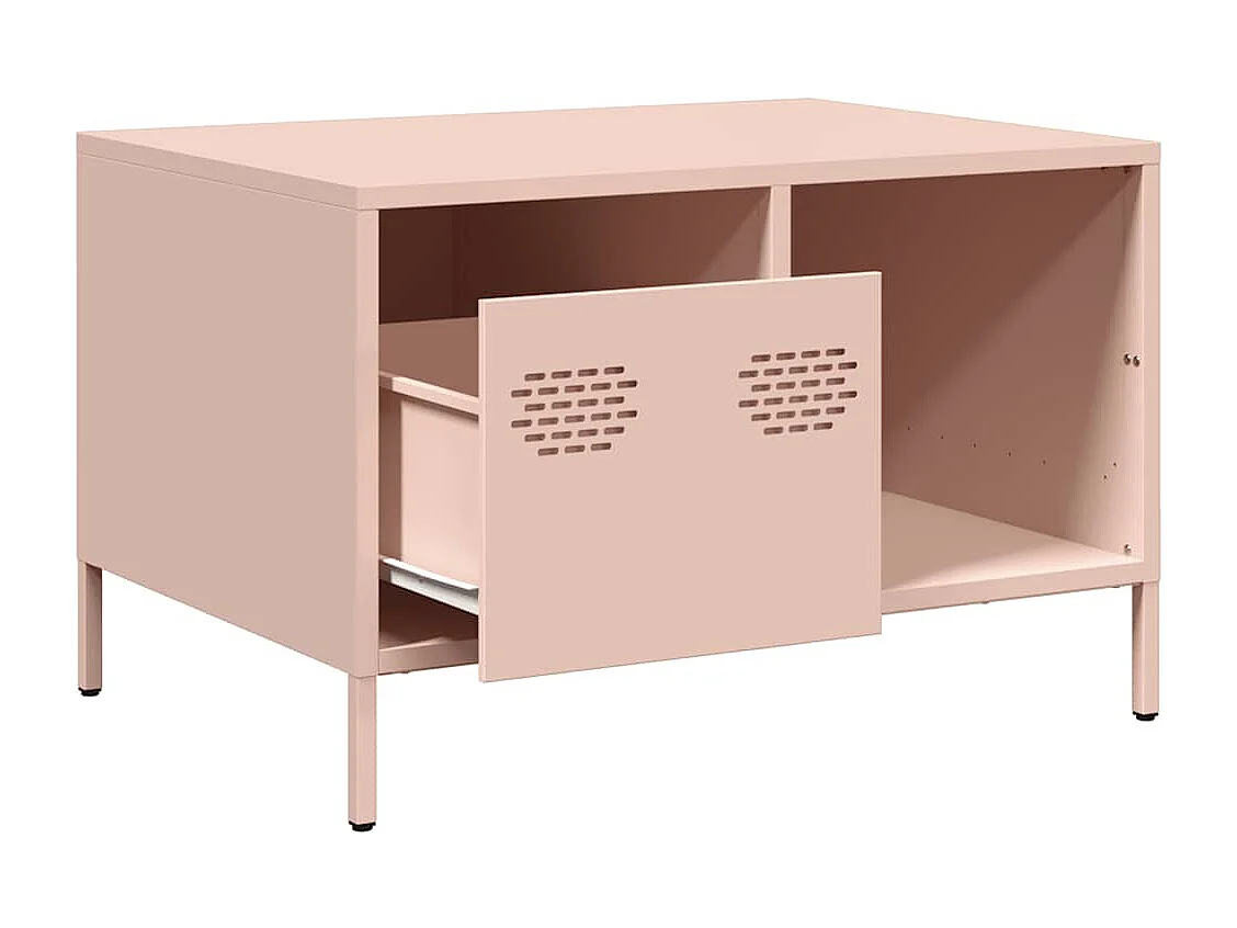 Couchtisch-Wohnzimmertisch-Beistelltische Rosa 68,5x50x43,5 cm Kaltgewalzter Stahl SHL16318