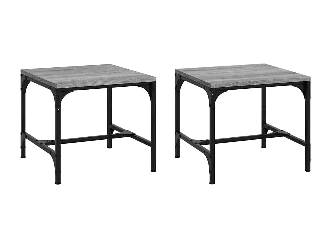 Beistelltische 2 Stk. Grau Sonoma 40x40x35 cm Holzwerkstoff SHL90606