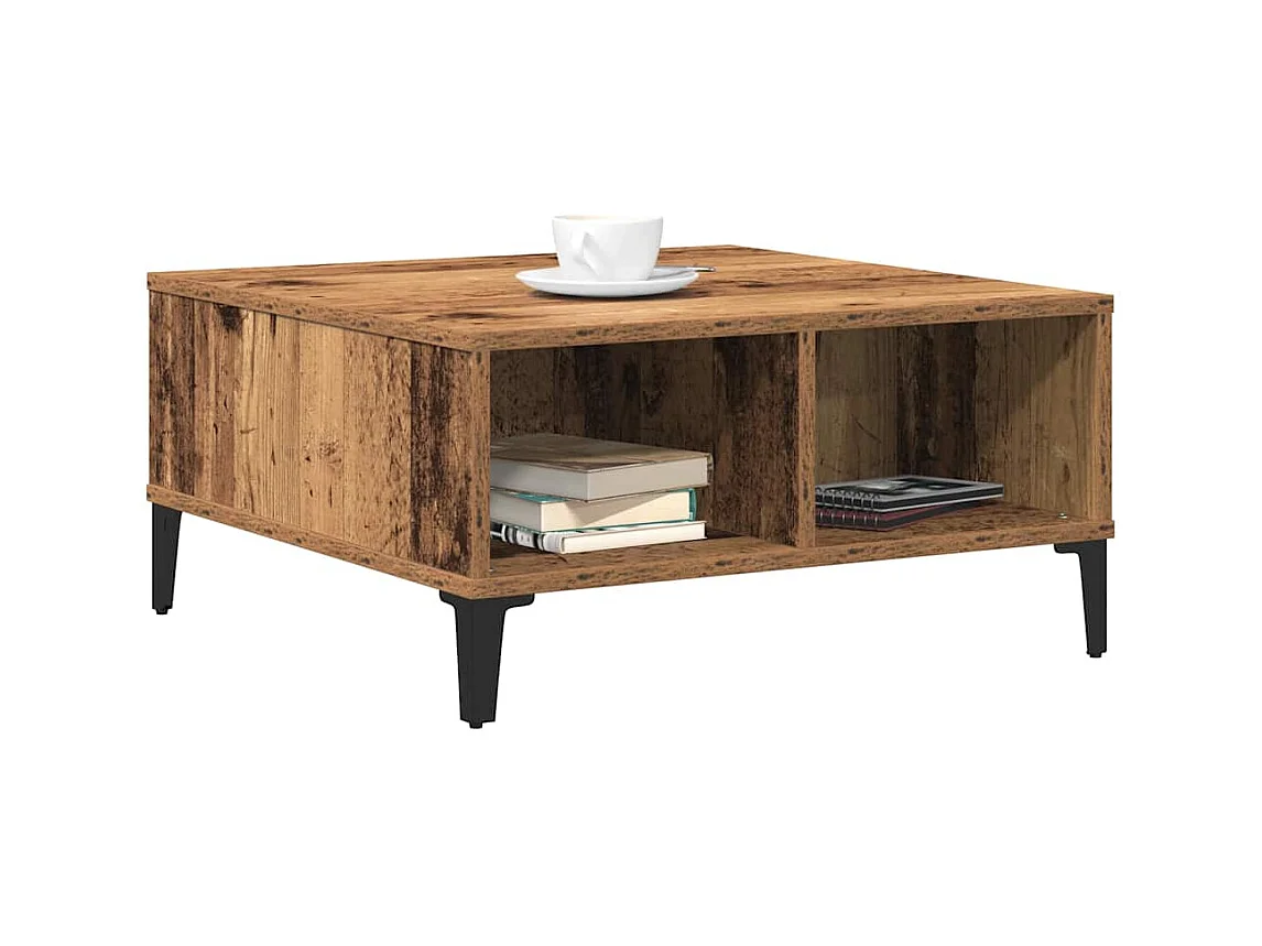 Mesa de centro | Mesa de apoio Madeira antiga 60x60x30 cm