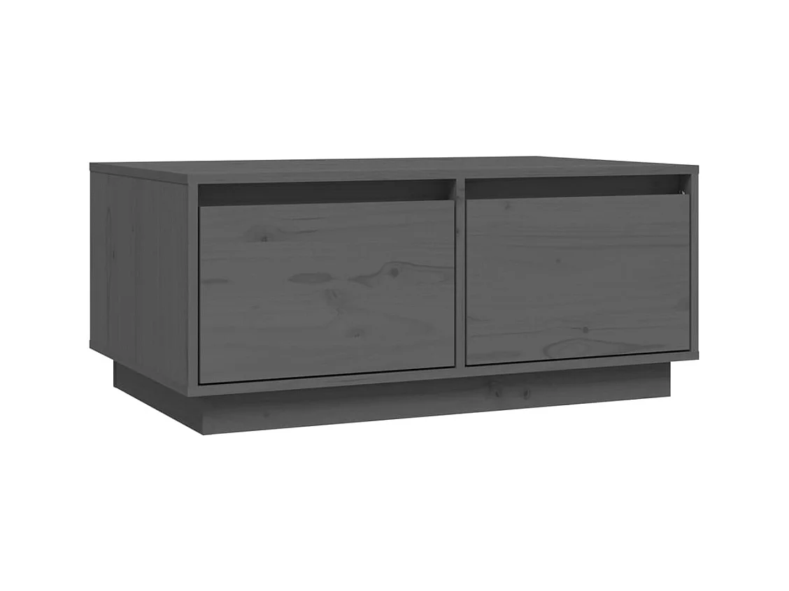 Table basse salon-Table d'appoint Gris 80x50x35 cm Bois massif de pin SHL48417