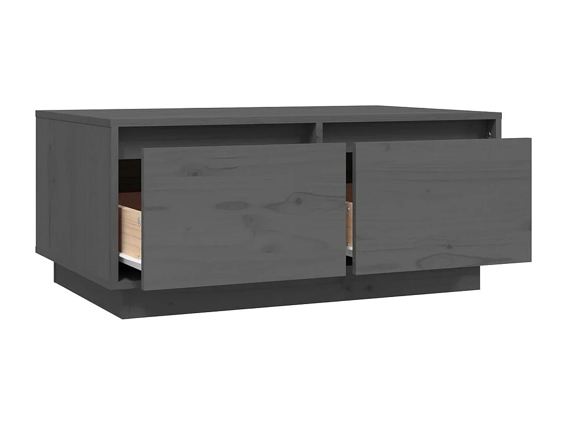 Couchtisch-Sofatisch-Beistelltische Grau 80x50x35 cm Massivholz Kiefer SHL25546